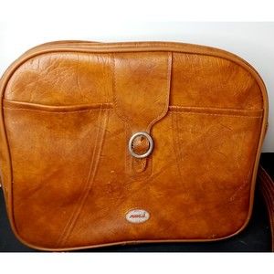 VTG Seward Luggage Brown Leather shoulder bag made‎ In U.S.A